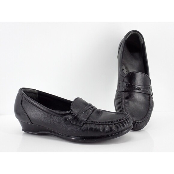 SAS Women's Size 6.5 M Black Tripad Comfort Leather Slip On Loafers Shoes 6.5Med - Picture 7 of 9